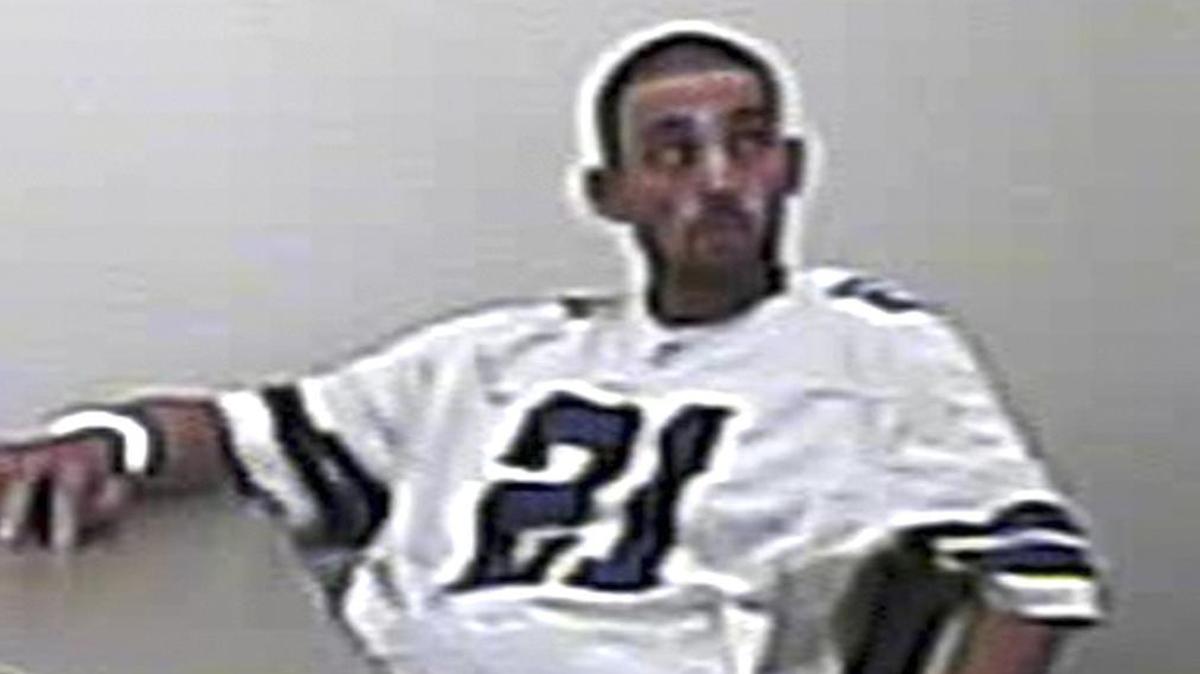 A police video shows Alonso Perez breaking his handcuffs and climbing into the ceiling of a North Las Vegas police office to escape Sept. 1 before his recapture four days later.