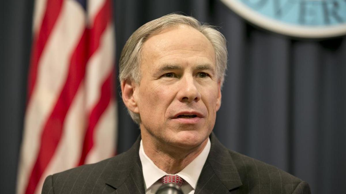 Texas Gov. Greg Abbott talks about President Obama's immigration executive order at a news conference at the Capitol in Austin, Texas, on Feb. 18, 2015.