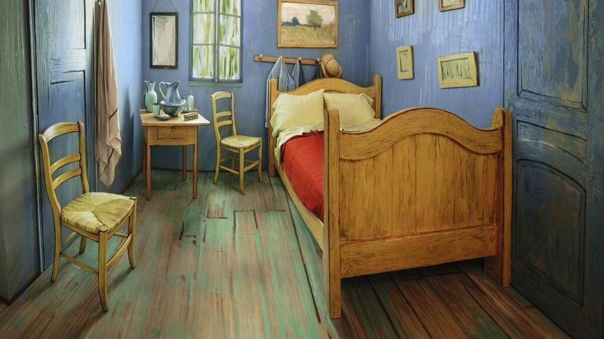 This Monday, Feb. 8, 2016 file photo provided by The Art Institute of Chicago shows a Chicago apartment decorated to look like Vincent van Gogh's painting of his bedroom in the south of France.