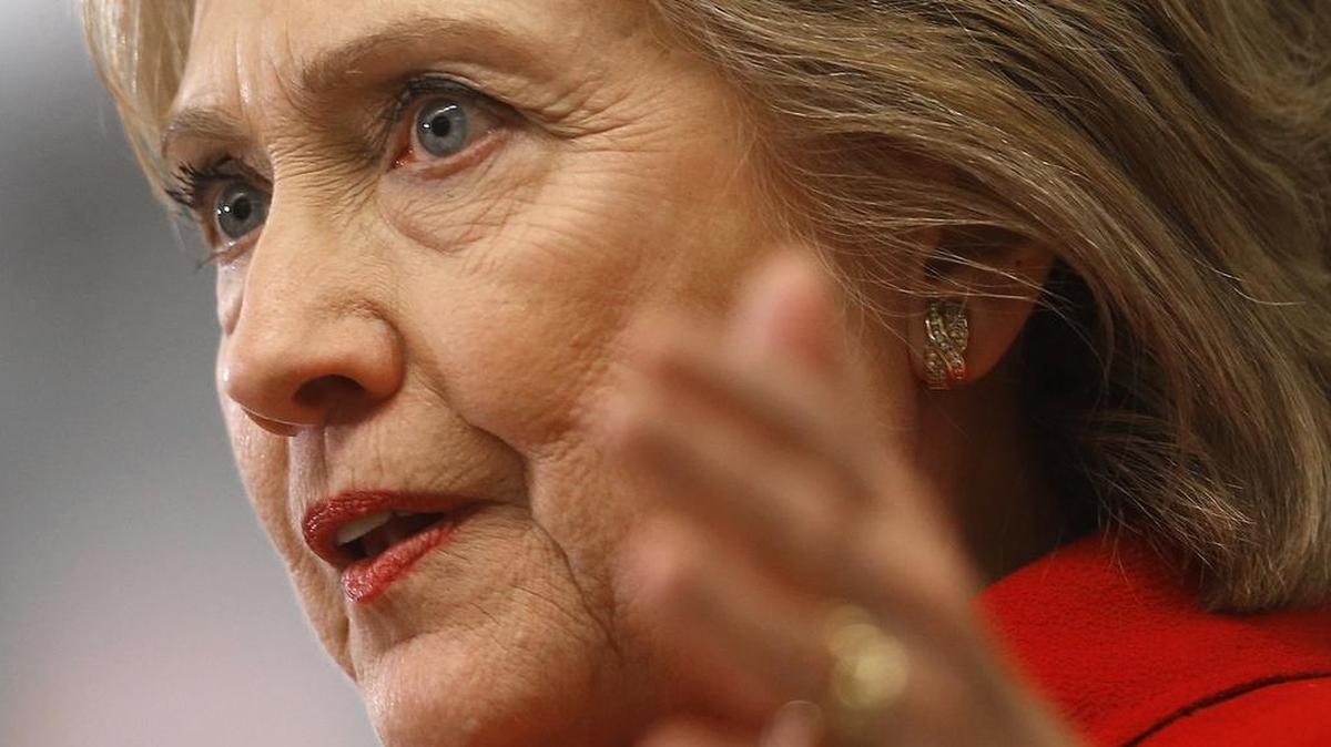 Democratic presidential candidate Hillary Clinton speaks during a town hall at Vernon Middle School in Marion, Iowa, Sunday, Jan. 24, 2016.