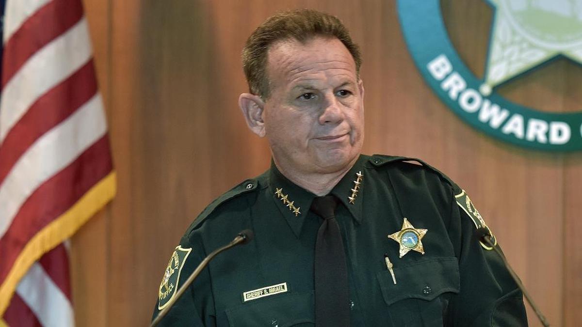 Broward County Sheriff Scott Israel holds a press conference.
