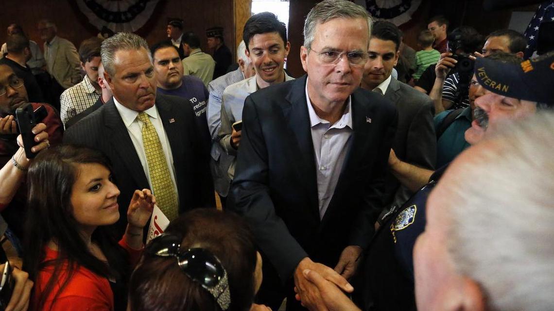 
Republican presidential candidate Jeb Bush campaigns in Colorado. Bush has come under fire from Democrats for using the term “anchor babies.”

