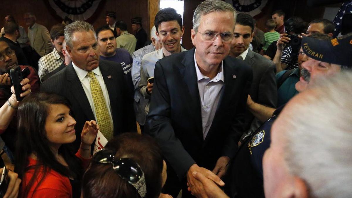 
Republican presidential candidate Jeb Bush campaigns in Colorado. Bush has come under fire from Democrats for using the term “anchor babies.”
