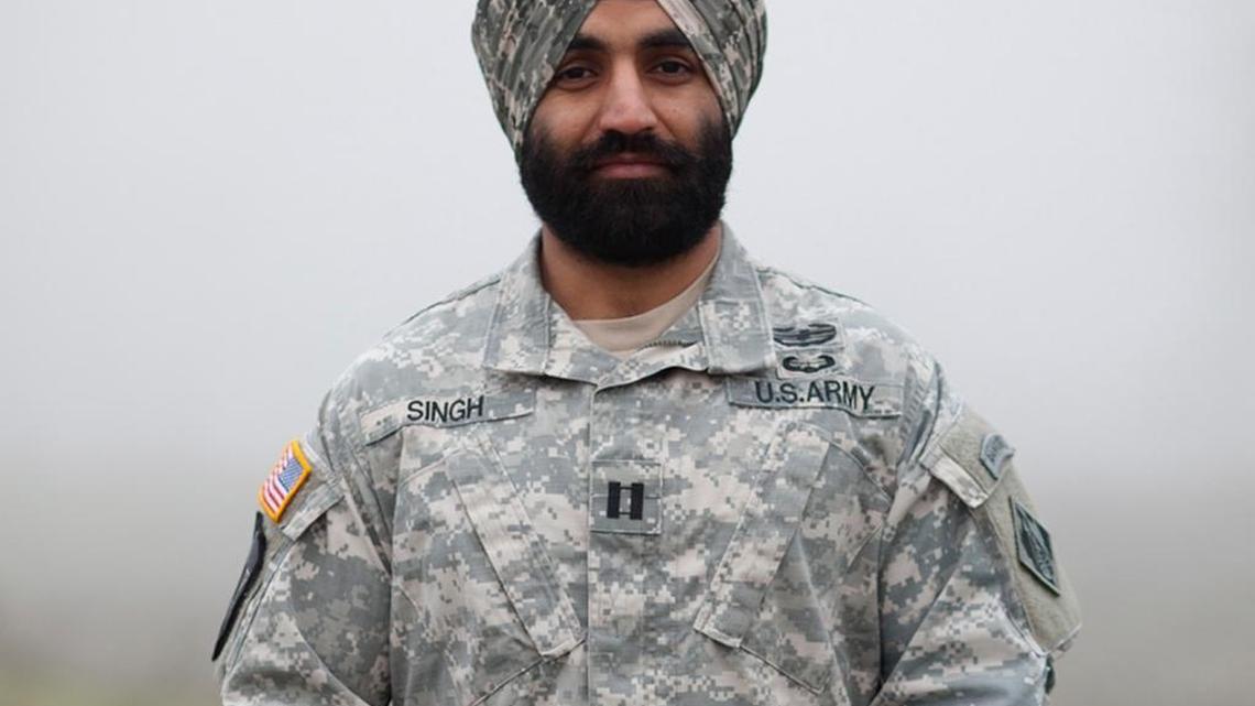 Army Capt. Simratpal Singh won an administrative exception to the Army’s no-beards policy. Bay Area resident Harpal Singh also won an accommodation to keep his hair and beard and reported for duty Monday.