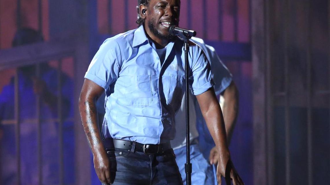 Kendrick Lamar performs at the 58th annual Grammy Awards in Los Angeles. Fresh off his Grammy triumph, Lamar has released a new batch of old music made available Friday, March 4.