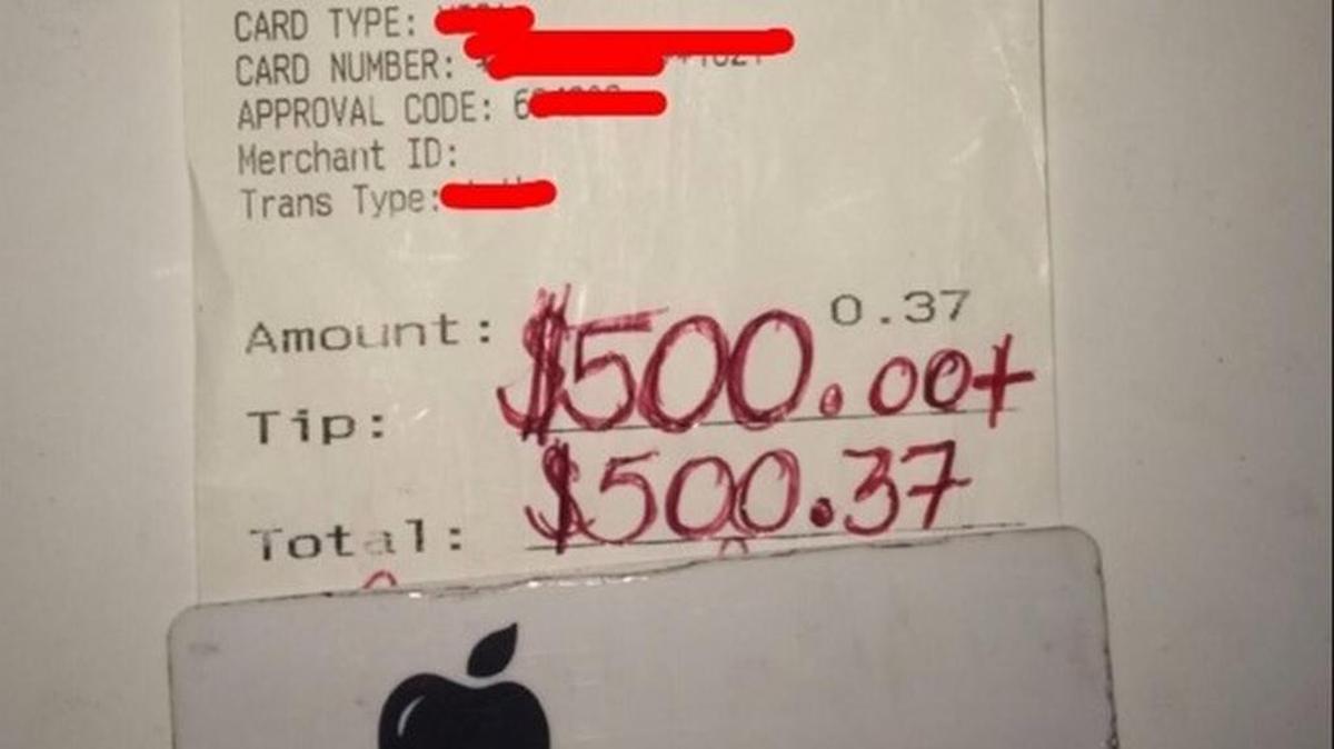 Kasey Simmons received an unexpected surprise at his job after he helped an unhappy woman pay for her groceries Monday.