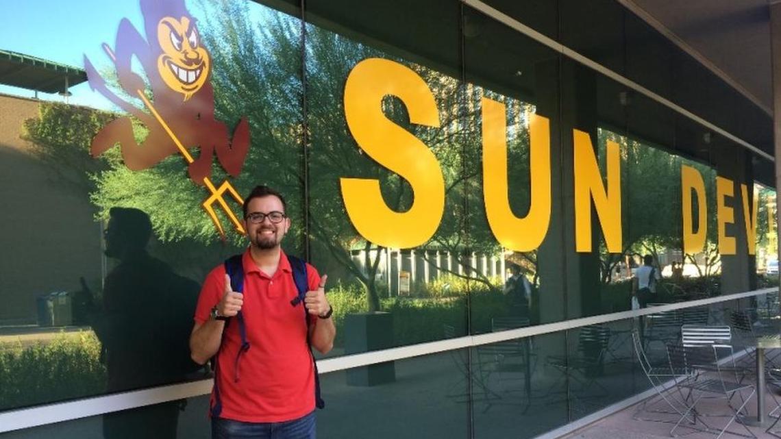 Eduardo Lujan-Olivas was told to pull out of class, find scholarships or pay his own way after Arizona State University revoked a two-year scholarship because of his citizenship status.