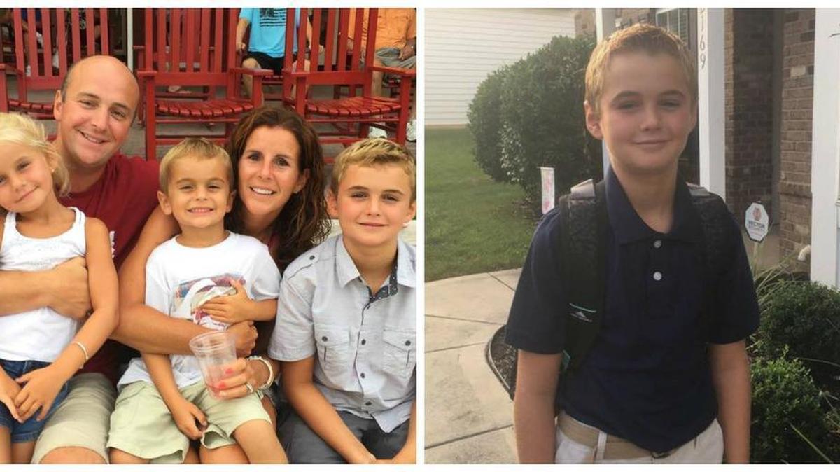 Garrett Pope, 11, of Indian Land, pictured at right, died of accidental asphyxiation. His parents, Garrett Sr. and Stacy Pope, with Garrett and his siblings at left, said he died after playing a “choking game” used to experience euphoria.
