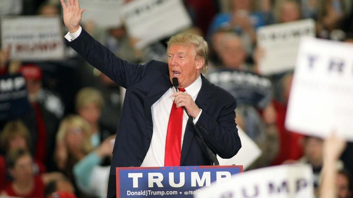 Republican presidential candidate Donald Trump speaks during a campaign event at the Myrtle Beach Convention Center on Tuesday, Nov. 24, 2015, in Myrtle Beach, S.C.