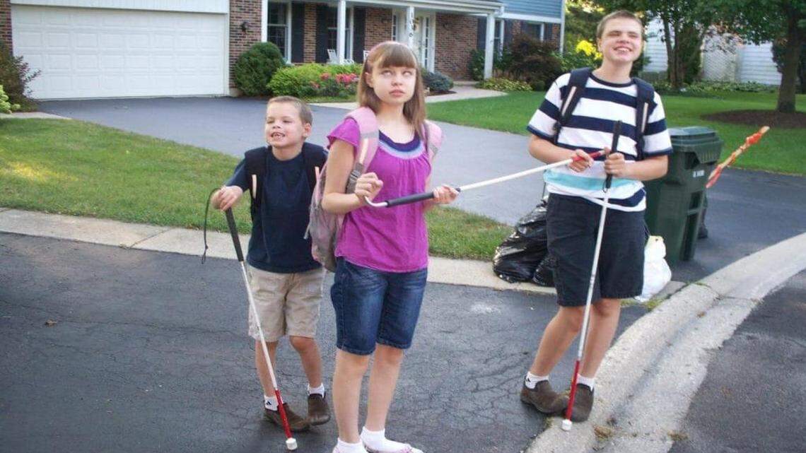 James, Elizabeth and Christopher Chappell in 2010.