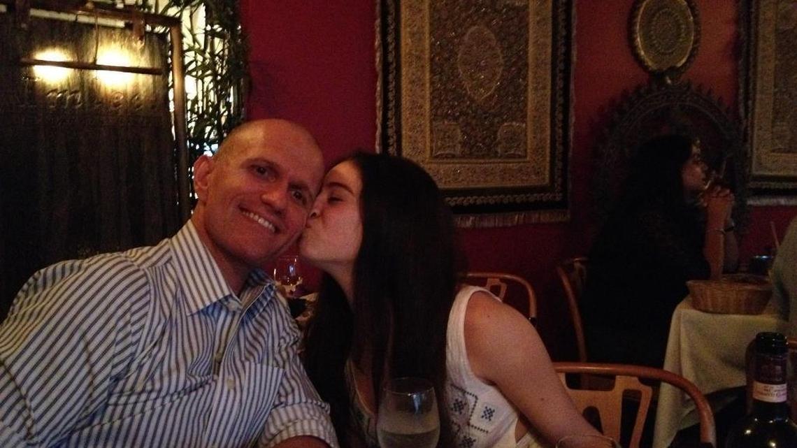 Dale Leary and Marta San Jose, his former exchange student, then wife, are shown on her public Facebook page. They were accused of molesting her sister; now he's been found dead.