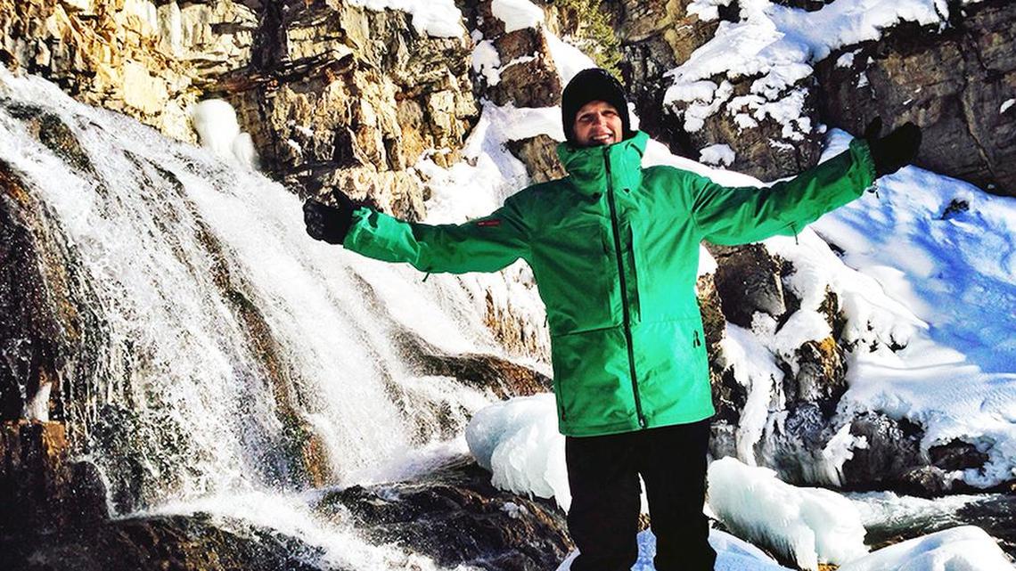 
In this 2014 photo provided by Outside Television, Erik Roner poses in Jackson Hole, Wyo., during an Outside Television Locals shoot. The extreme sports star skydiving for the opening ceremony of a golf event in Northern California died when he struck a tree Monday.
