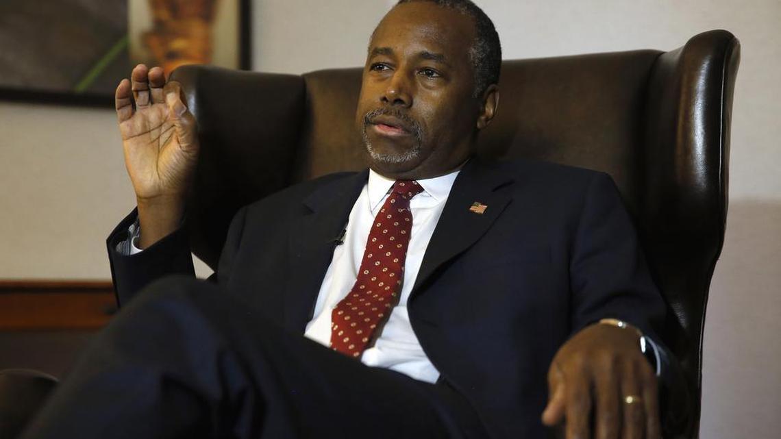 In a wide-ranging interview about his faith on Wednesday, Oct. 28, 2015, Republican presidential candidate Ben Carson expressed pride in his little-known Seventh-day Adventist church, but also sought some distance from it, framing his beliefs in the broadest Christian terms as his surging campaign prompts scrutiny of his religion.