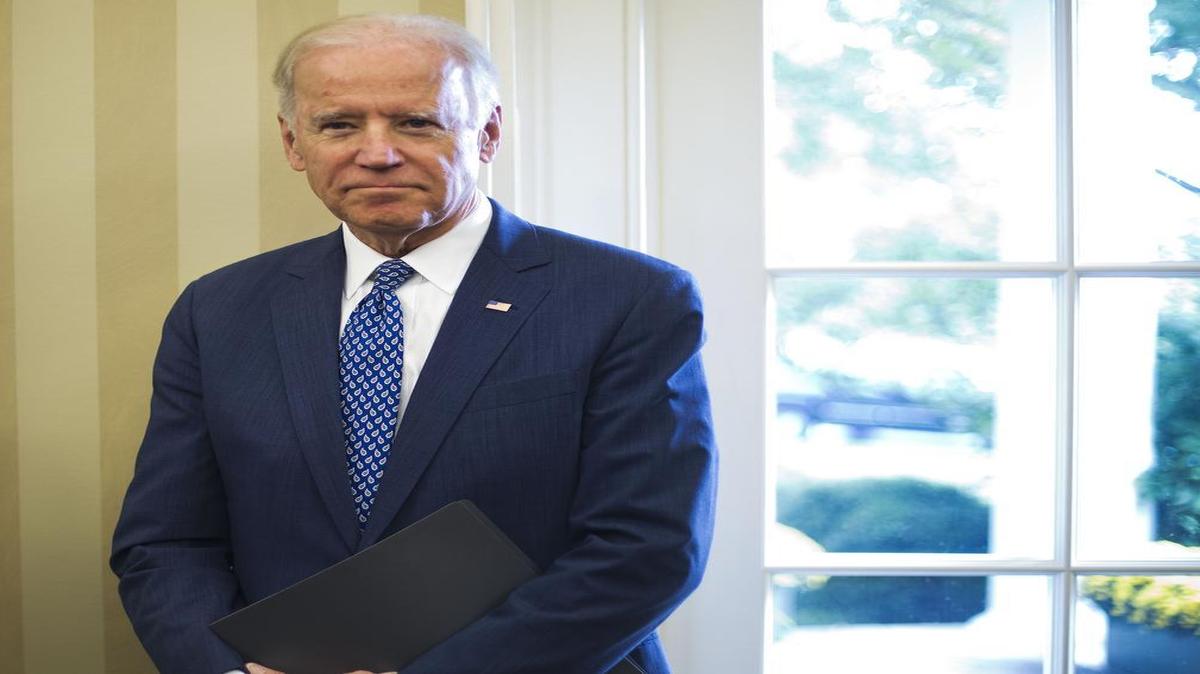 
Vice President Joe Biden attends a meeting between President Barack Obama and German President Joachim Gauck in the Oval Office of the White House in Washington, Wednesday, Oct. 7, 2015. 
