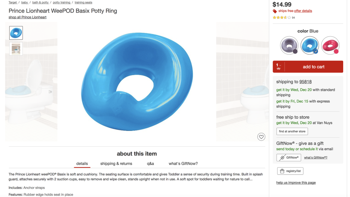 The product continues to be available on the Target website.