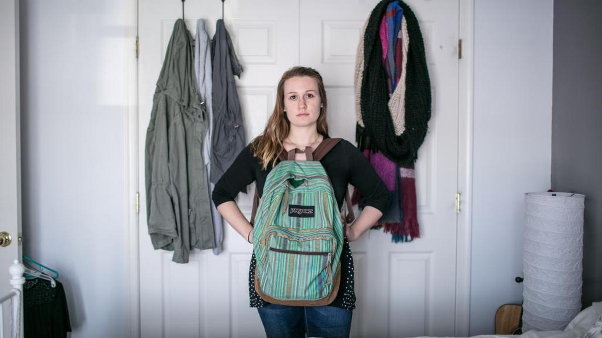 Maddi Runkles at her home in Boonsboro, Md., May 8, 2017. Officials at her private Christian high school barred Runkles from walking at her graduation because she is pregnant. Her family is seeking help from Students for Life, an anti-abortion group that argues she should be lauded, not punished, for her decision to keep her baby.