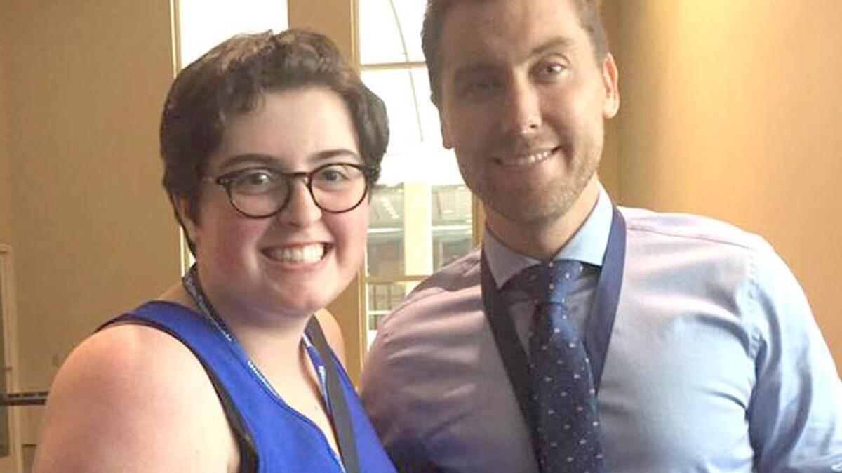 Bellingham delegate Tatum Kenn with NSYNC singer Lance Bass at the Democratic National Convention in Philadelphia July 25-28, 2016. She said at 18 she’s seen but not recognized several older celebrities.