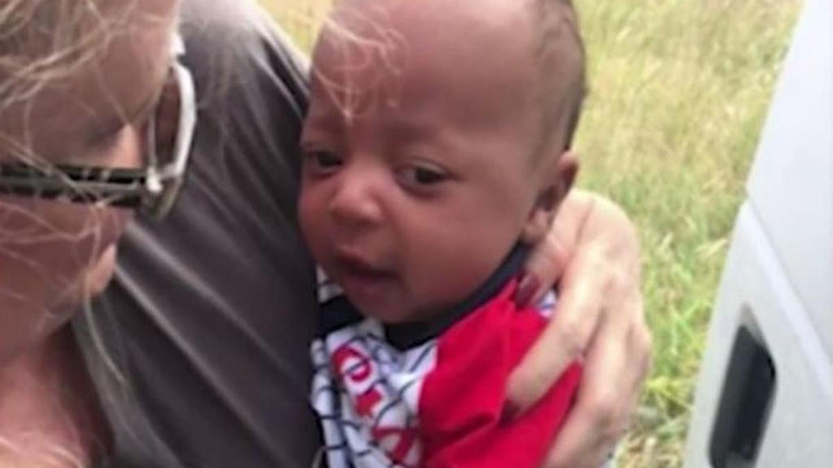 A church group found this baby on the side of Interstate 40 in Oklahoma.