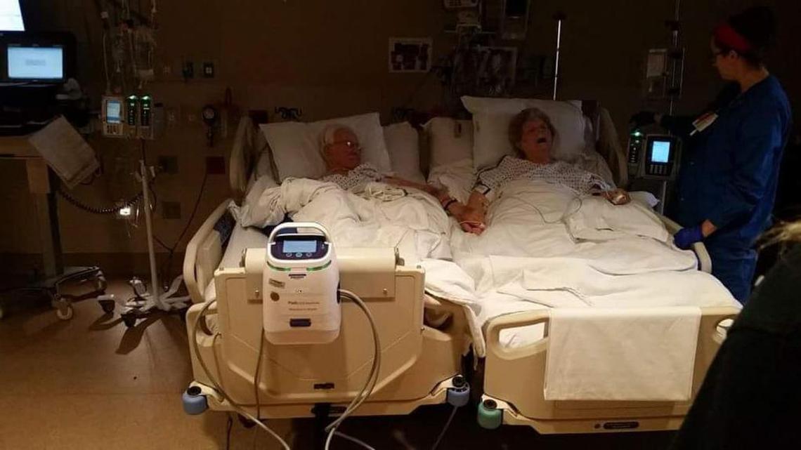 In their final hours, Dolores and Trent Winstead lay together in their hospital beds.