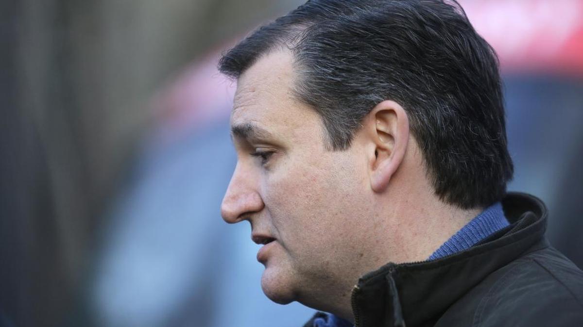 Republican presidential candidate, Sen. Ted Cruz, R-Texas, speaks to media during a campaign event at Generals Sports Bar and Grill, Feb. 4, 2016, in Weare, N.H.