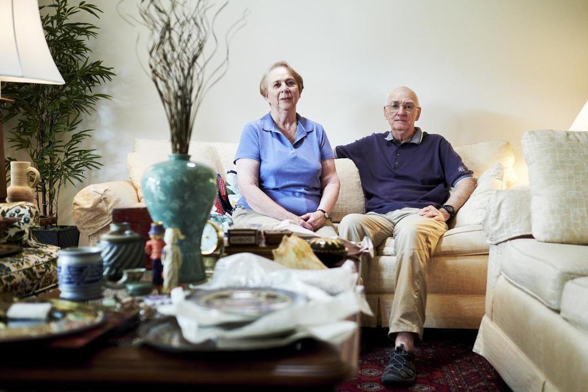 Tena and Ray Bluhm in their new home in the Westminster retirement community in Lake Ridge, Va., Aug. 10, 2017. The Bluhms moved into their new home in early August, and needed to sort through items to determine what they needed and could fit in the smaller space. How to dispose of a lifetime of memories and keepsakes? These days, it pays to ask a professional, not your heirs.