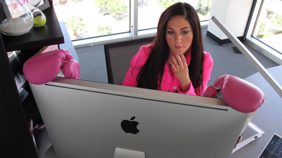 
In this June 22, 2015, photo, Sprout Pharmaceuticals CEO Cindy Whitehead works in her office in Raleigh, N.C. 
