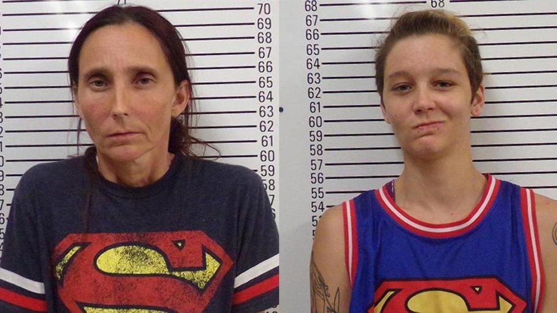Misty Spann, right, pleaded guilty to committing incest after illegally marying her biological mother Patricia Spann, left.