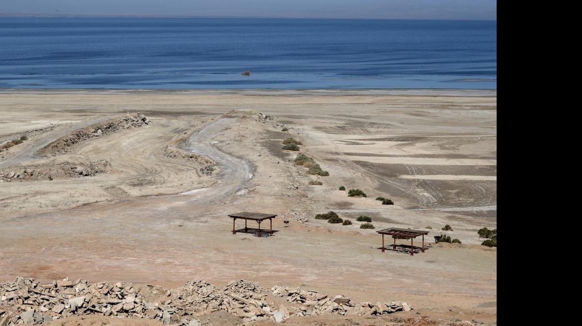 
Former boat launches no longer connect with the Salton Sea in Imperial County, Calif. As a third of the West copes with severe drought, the Obama administration announces it will provide more than $100 million to help affected communities and combat wildfires in the region.

