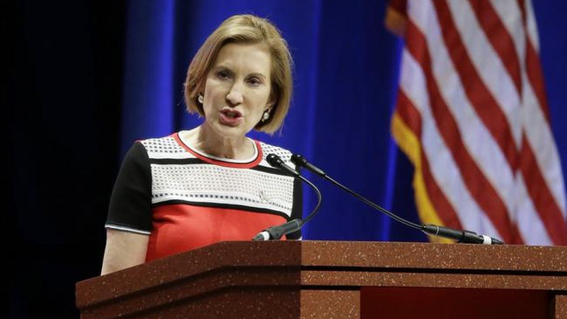 Republican presidential candidate Carly Fiorina, addresses the Sunshine Summit in Orlando, Fla., Nov. 14, 2015.