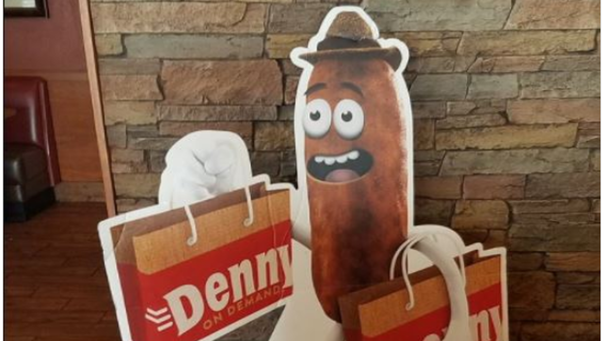 Social media has discovered Denny’s sausage mascot, actually introduced in 2014, and the comparisons are, well, unflattering.