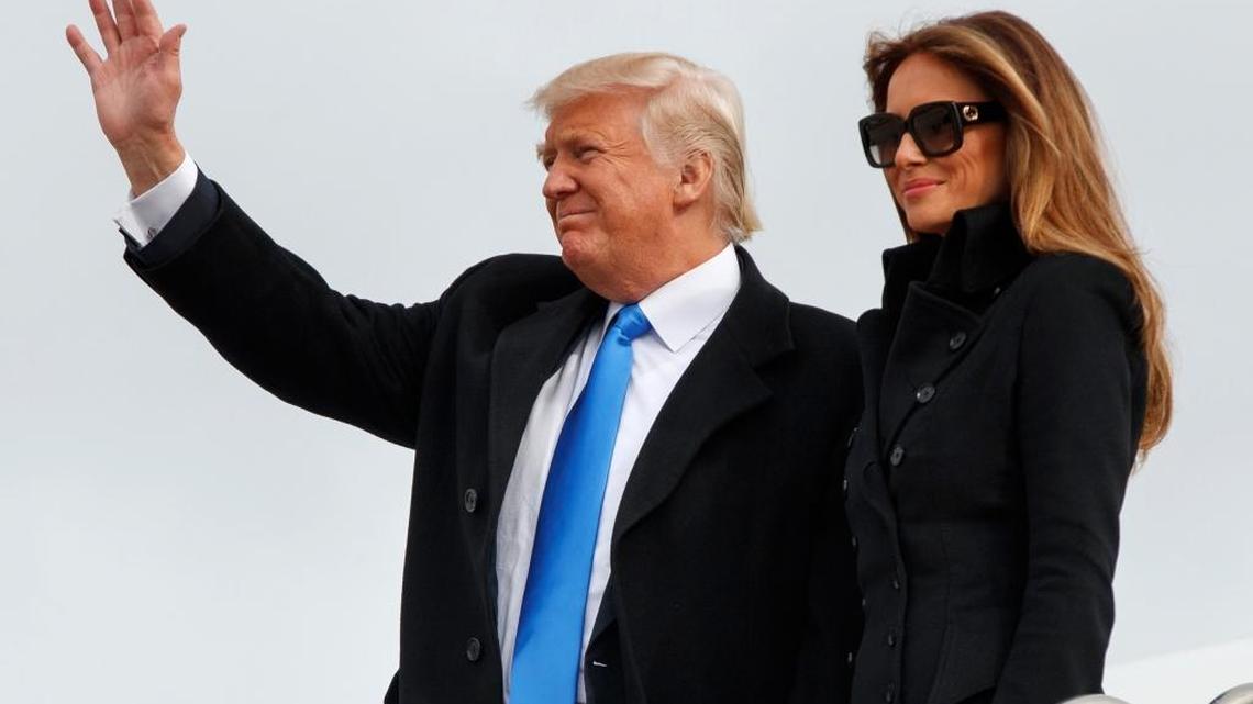 President Donald Trump and the first lady, Melania Trump.