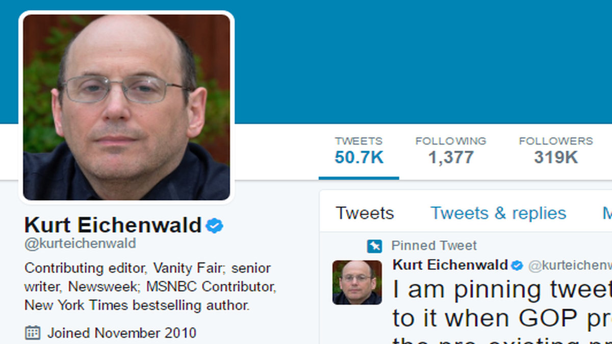 Kurt Eichenwald’s Twitter account.