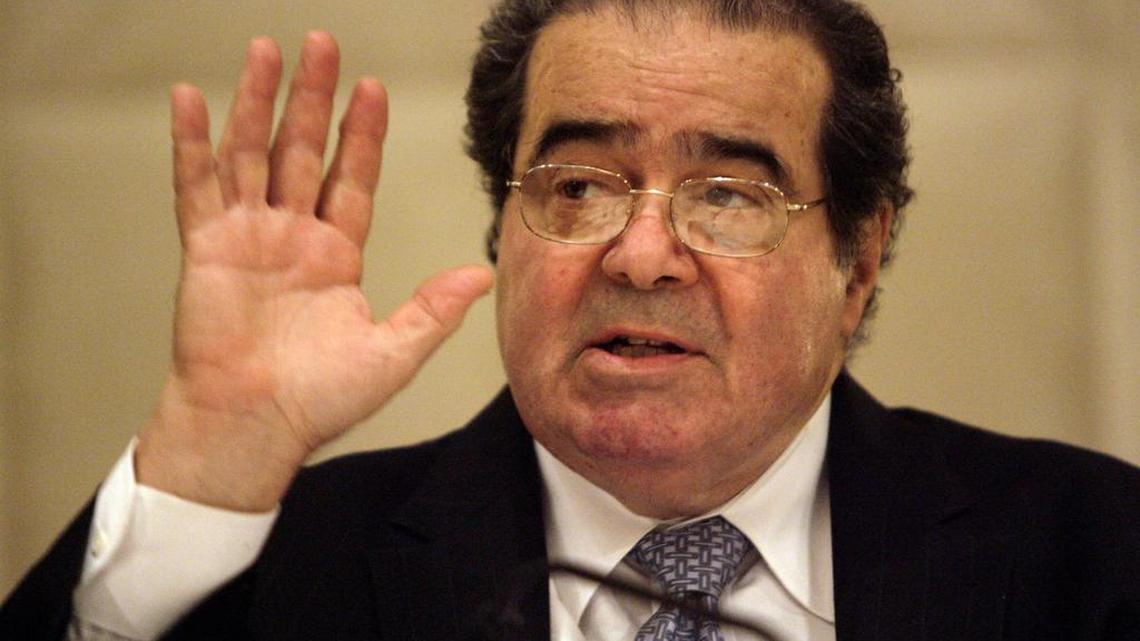 Supreme Court Justice Antonin Scalia speaks to the State Bar of Texas at its annual meeting in Dallas in a June 2009 file image. Scalia died on Saturday, Feb. 13, 2016.
