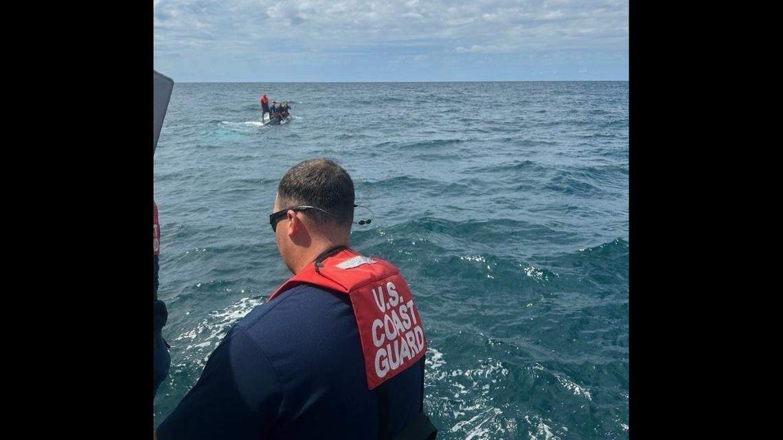 Coast Guard rescues five people off Mayport shore in Florida.