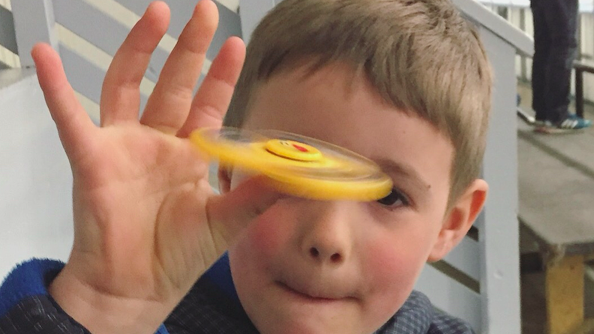 A child plays with a fidget spinner. Catherine Hettinger invented what would become the wildly popular toy back in the 1980s — but because she couldn’t renew her patent in 2005, she isn’t making a dime today.