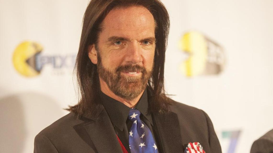 Video gamer Billy Mitchell, shown at the PAC-MAN’S Official 35th Birthday Celebration in Schaumburg, Ill., in May, lost a suit over a cartoon version of himself. New Jersey Federal District Judge Anne Thompson threw out Mitchell’s lawsuit against the Cartoon Network claiming that a cartoon character portraying him as a bearded, floating head stole his likeness. The court ruled the show is protected by the First Amendment.