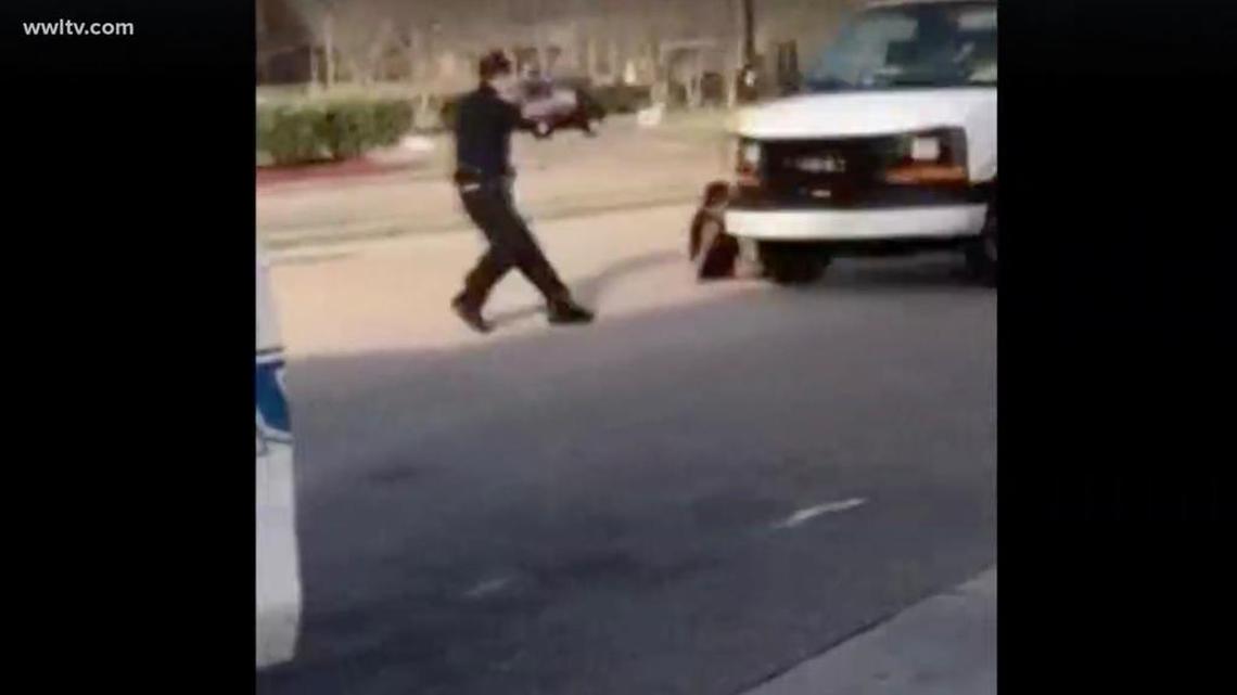 Witnesses captured cell phone video of the U-Haul attempting to run over the officer at the Slidell, La., gas station Wednesday.