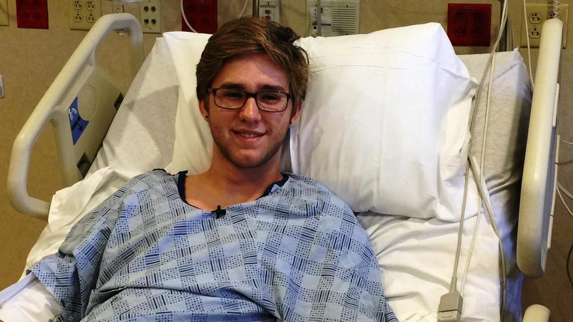 Lane Smith, 18, was bit on the right big toe by a snake while playing the popular Pokemon GO game.