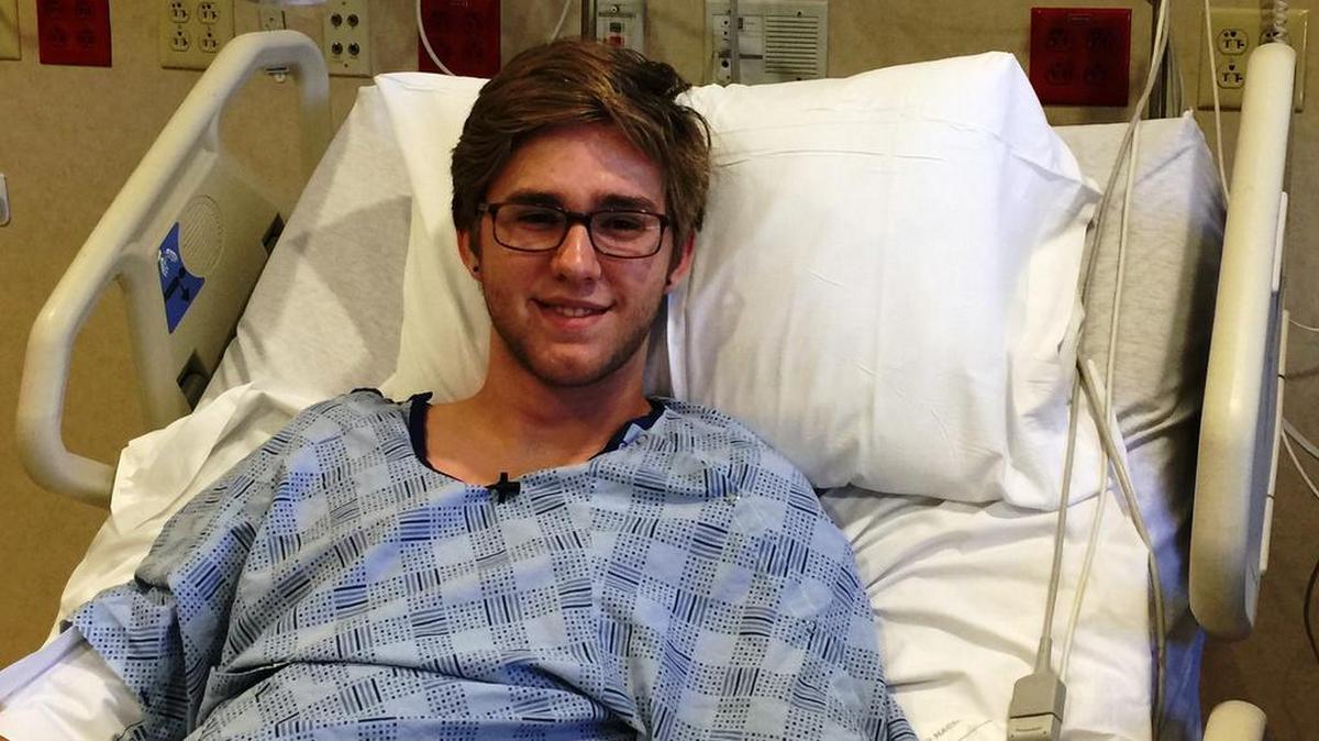 Lane Smith, 18, was bit on the right big toe by a snake while playing the popular Pokemon GO game.