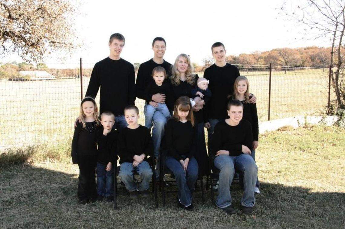 A 2010 family photo. Front left: Jennifer, Samuel, James, Elizabeth and Christopher Chappell. Back left: Jeffrey, Emma, Les, Celeste, Sarah, Matthew and Larissa Chappell.