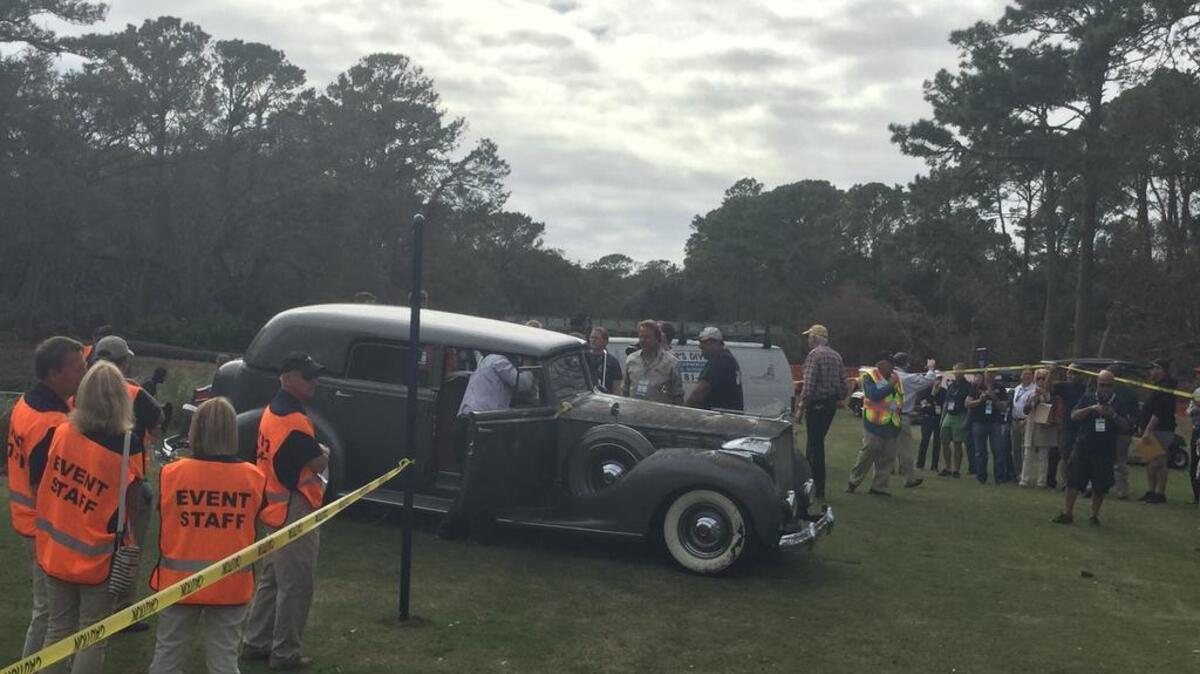 A classic Packard was pulled from a lagoon at The Hilton Head Island Motoring Festival & Concours d’Elegance on Sunday.