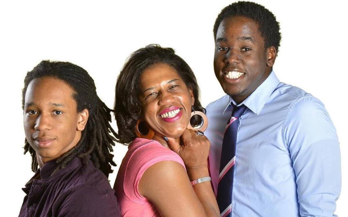 Mara Williams with Jordan and Trey on Wednesday, June 26, 2013.