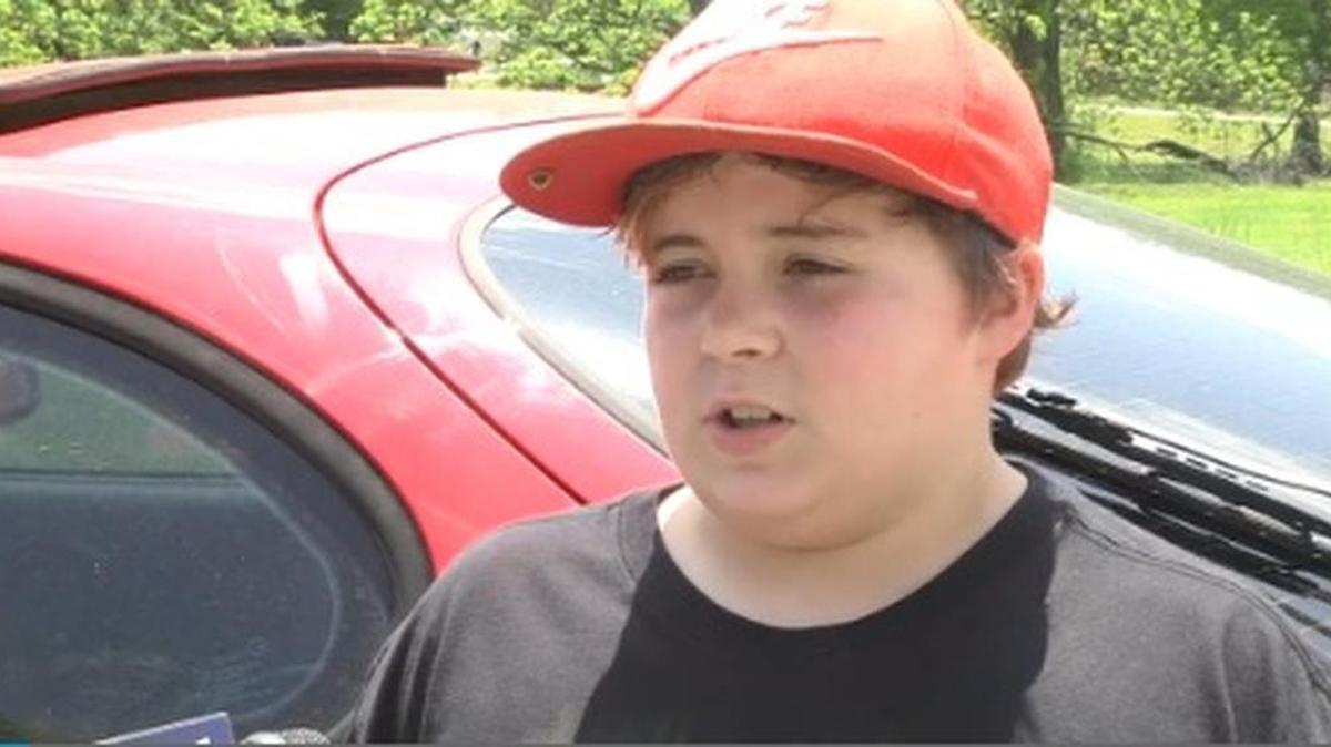 “I guess when I pulled the gun out on him he didn’t think it was a real gun cause he didn’t worry about it,” said Chris Gaither, 11. “He just kept on walking.”