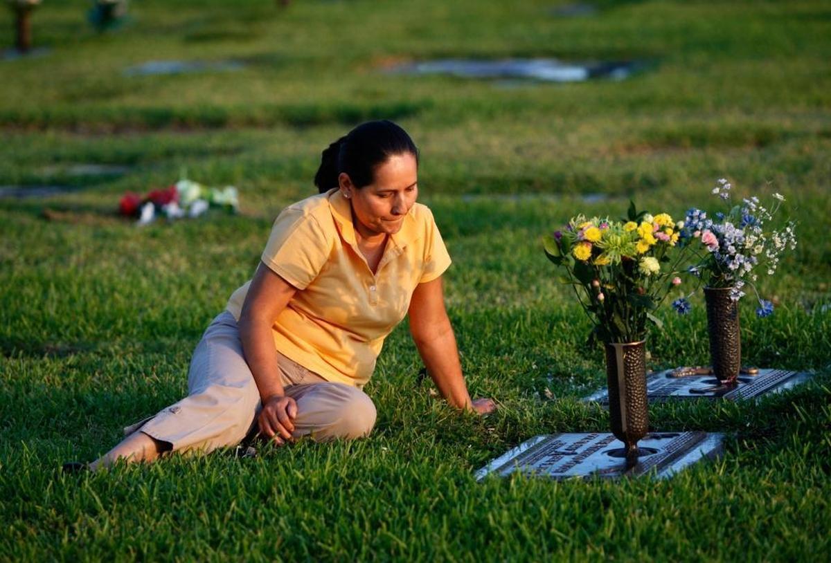 Maria Gough reflects on her son Jaime’s short life, next to his grave site.