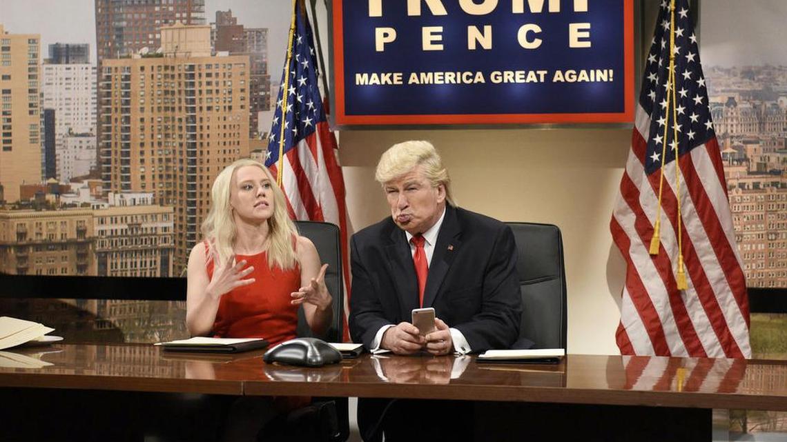 Kate McKinnon as Kellyanne Conway and Alec Baldwin as Donald Trump during the Dec. 3 cold open. The show heads into its midseason break on a huge high.