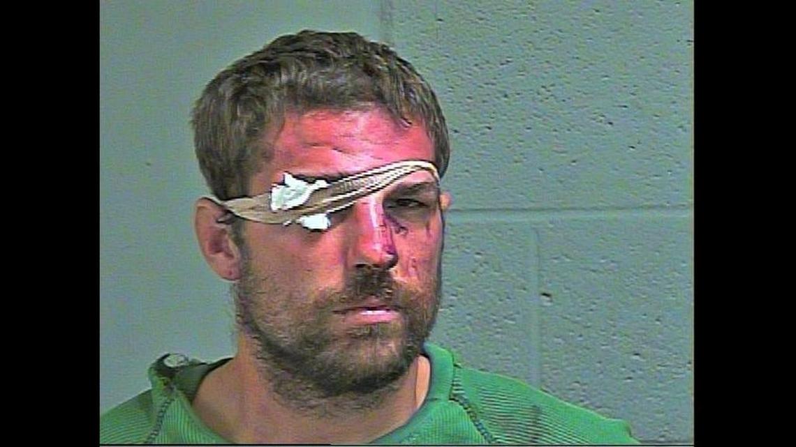 Jordan Bond, 29, was arrested Sunday after Oklahoma City police say he pulled a knife and gun on three brothers who decided to fight back, sitting on him until police arrived.