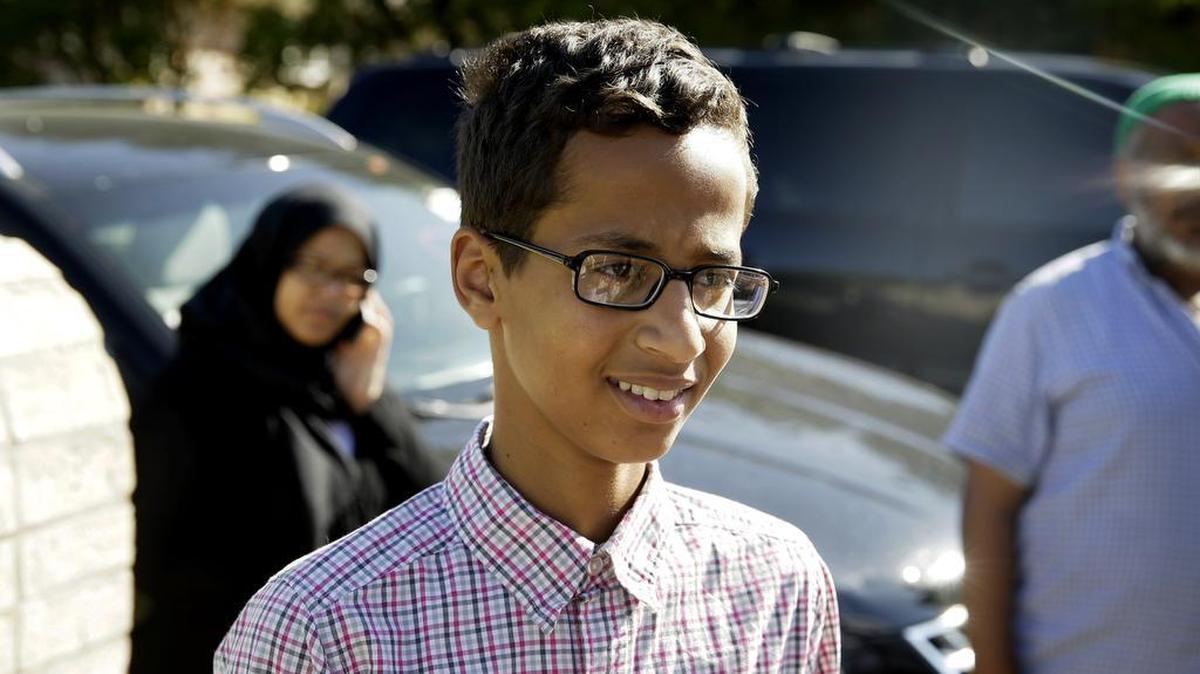 Ahmed Mohamed, 14, is seeking $15 million in damages from the city of Irving and the Irving school district stemming from his September suspension for bringing a homemade clock to school.