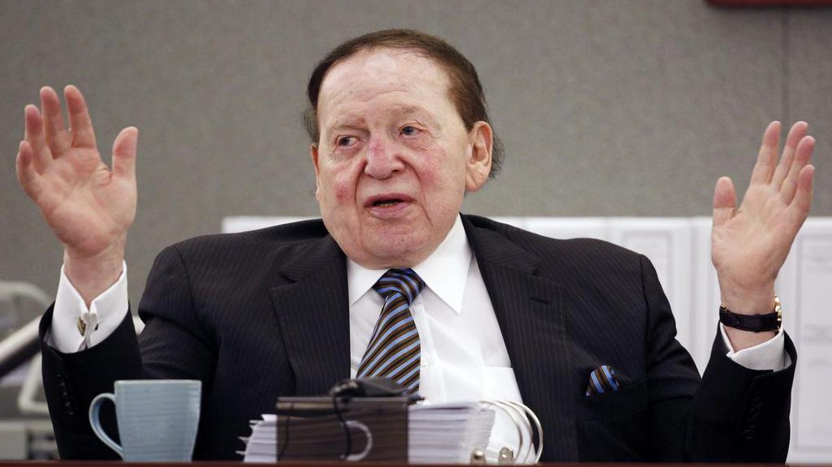 The family of billionaire casino mogul and GOP kingmaker Sheldon Adelson, shown in May, confirmed in a statement to the Las Vegas Review-Journal that they are the new owners of Nevada's largest newspaper, ending a week of speculation and demands by staff and politicians to know the identity of the new boss.