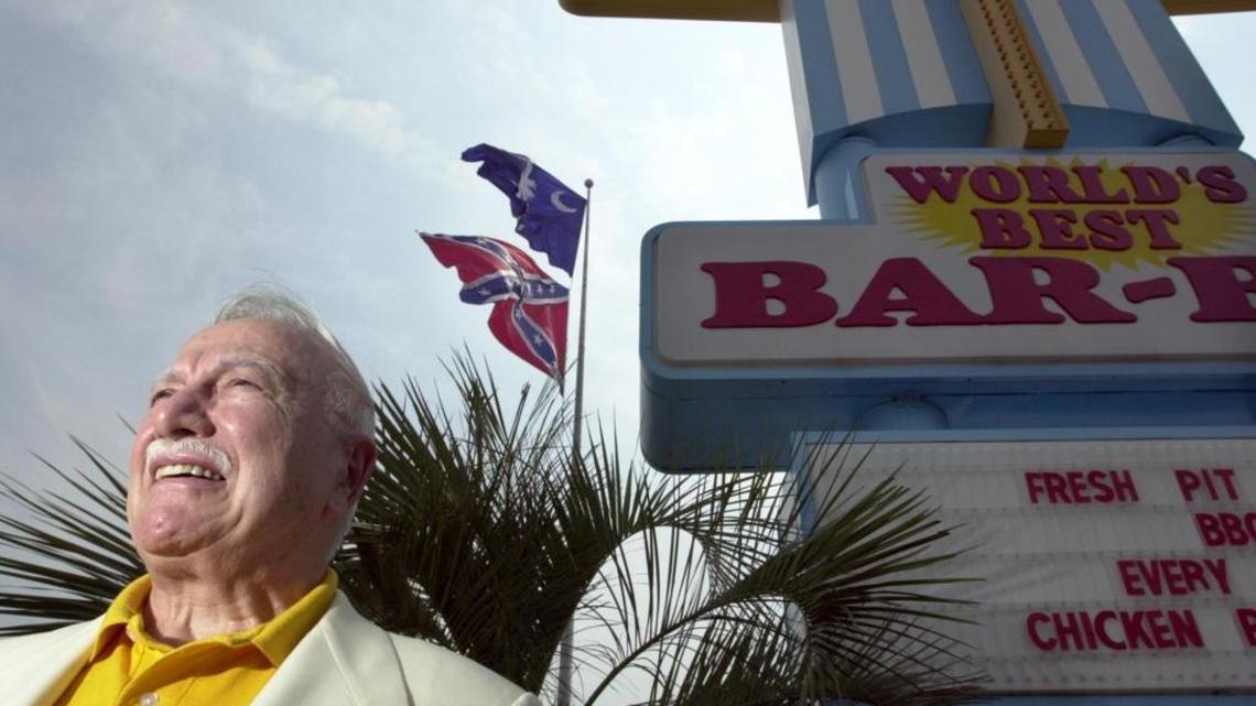Restaurant owner Maurice Bessinger flew the Confederate battle flag over his restaurant.