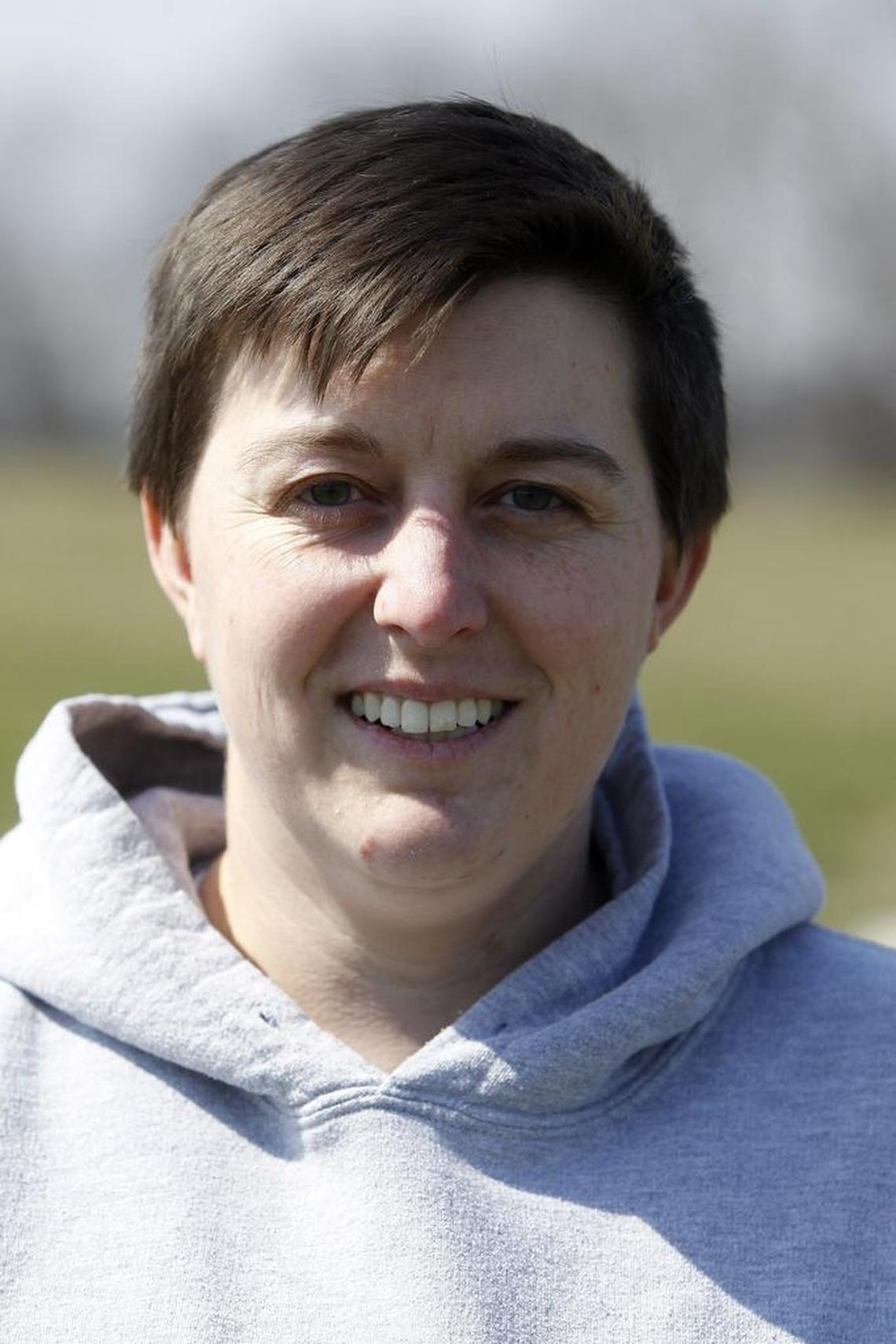 Melissa Neale, former deputy coroner under Gary Ginn, at Evergreen Memorial Gardens in Paris.